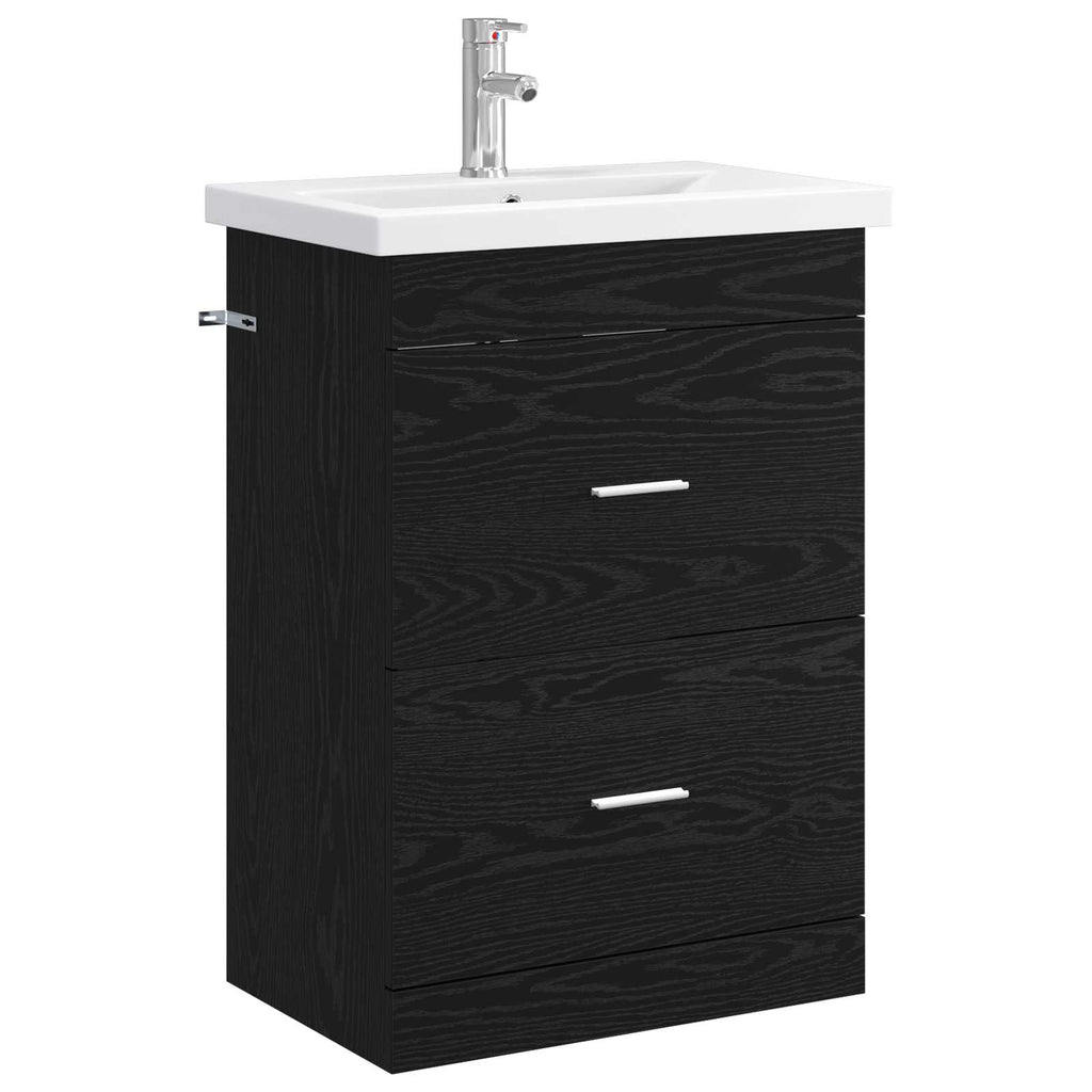 Badezimmermöbel-Set Schwarze Eiche 61 x 40 x 84,5 cm