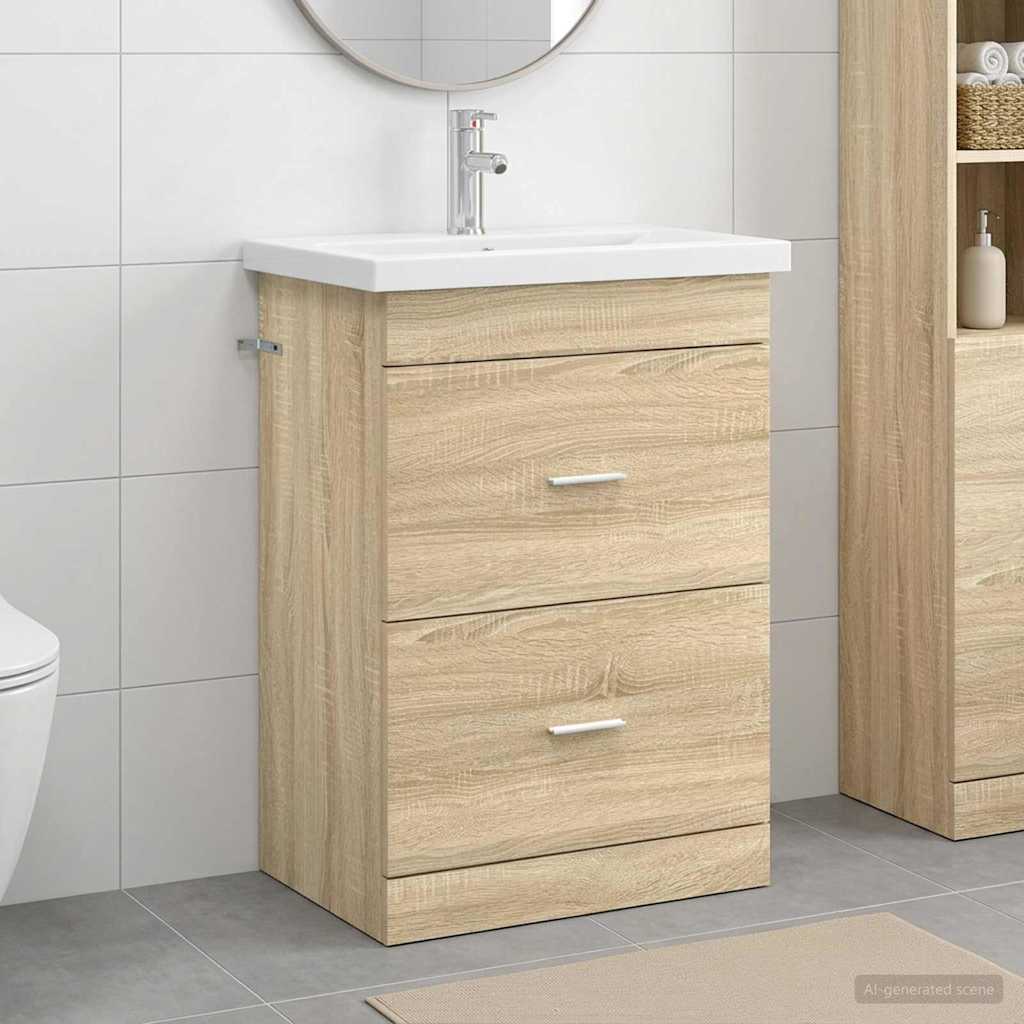 Badezimmermöbel-Set Sonoma-Eiche 61 x 40 x 84,5 cm