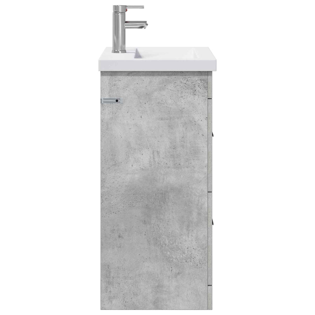 Badezimmermöbel-Set Betongrau 61 x 40 x 84,5 cm Holzwerkstoff
