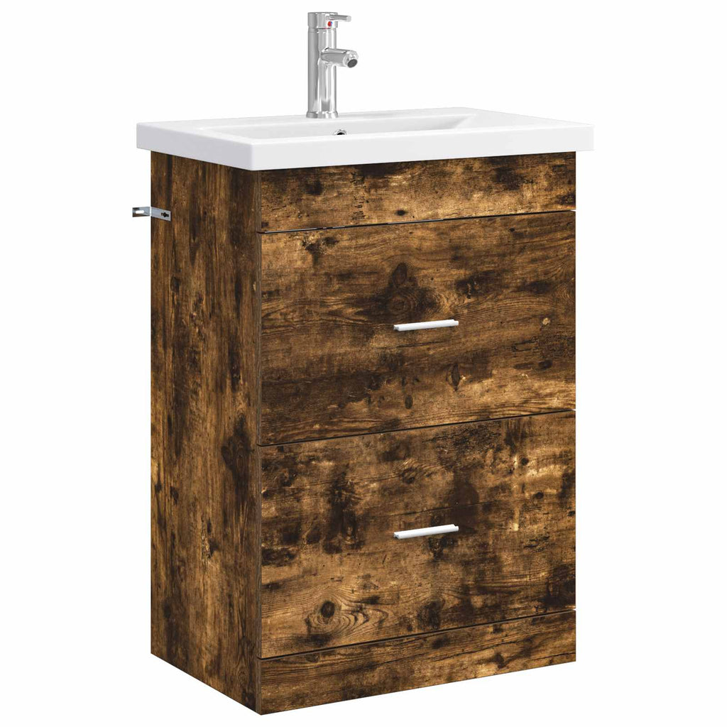 Badezimmermöbel-Set Geräucherte Eiche 61 x 40 x 84,5 cm