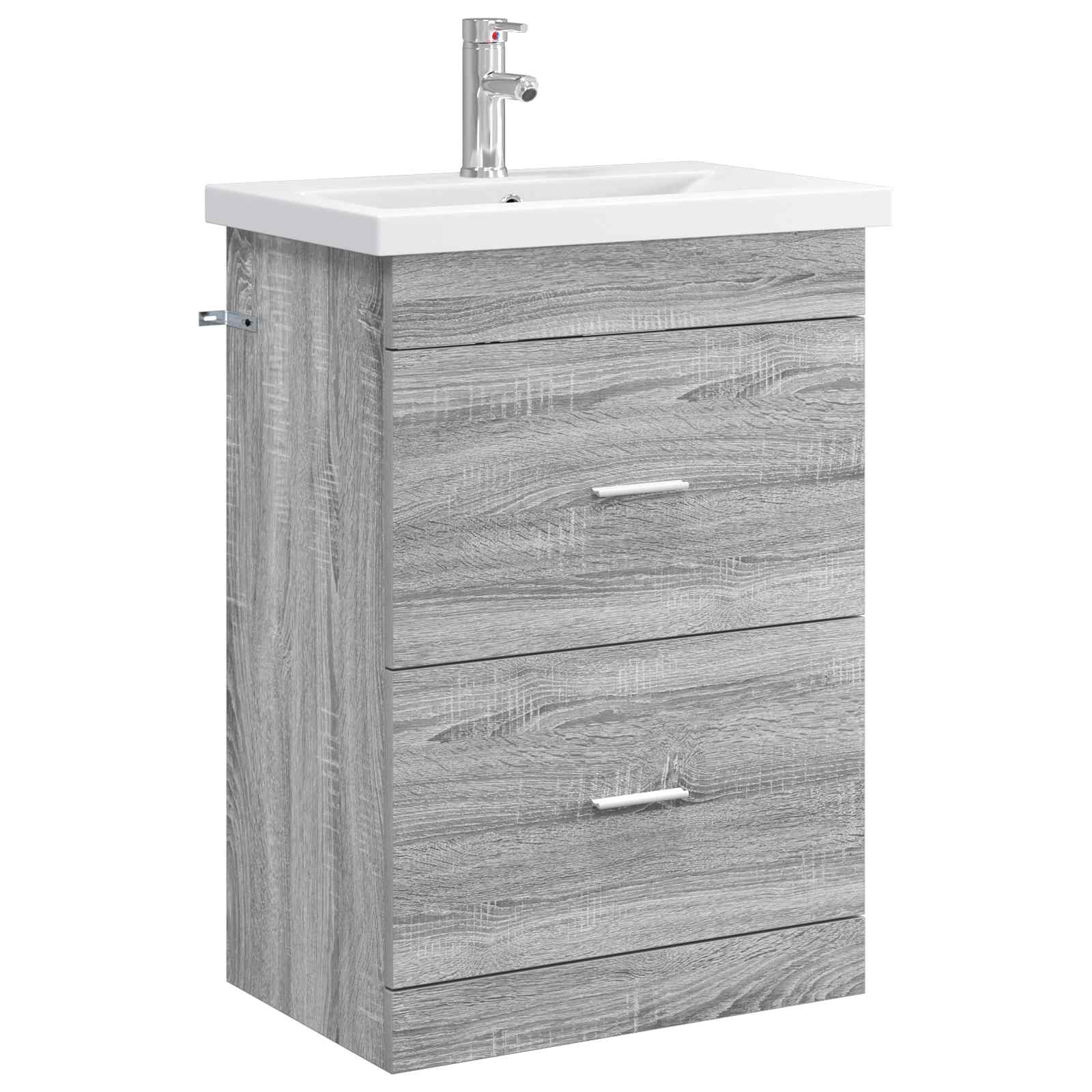 Badezimmermöbel-Set Grau Sonoma 61 x 40 x 84,5 cm Holzwerkstoff
