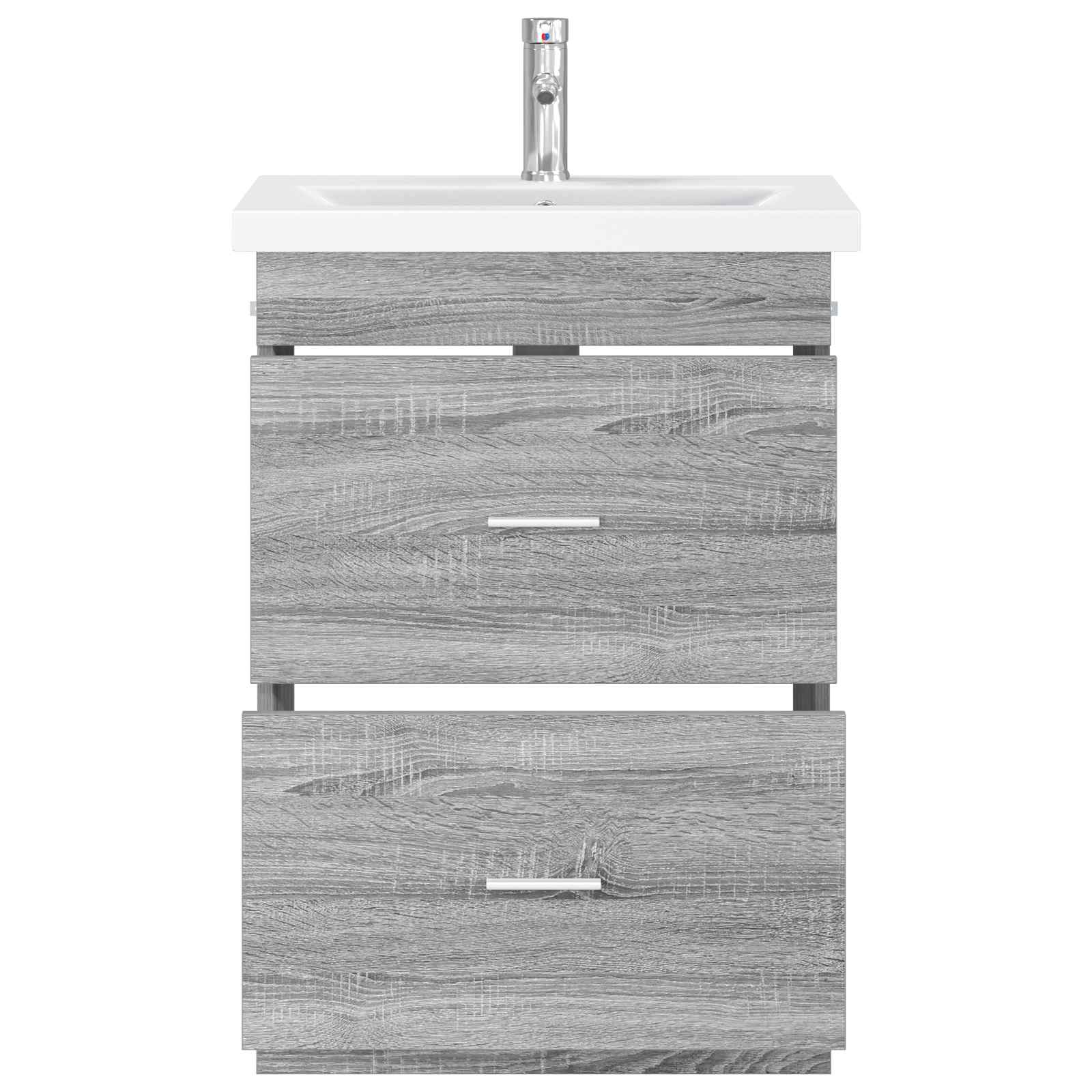 Badezimmermöbel-Set Grau Sonoma 61 x 40 x 84,5 cm Holzwerkstoff