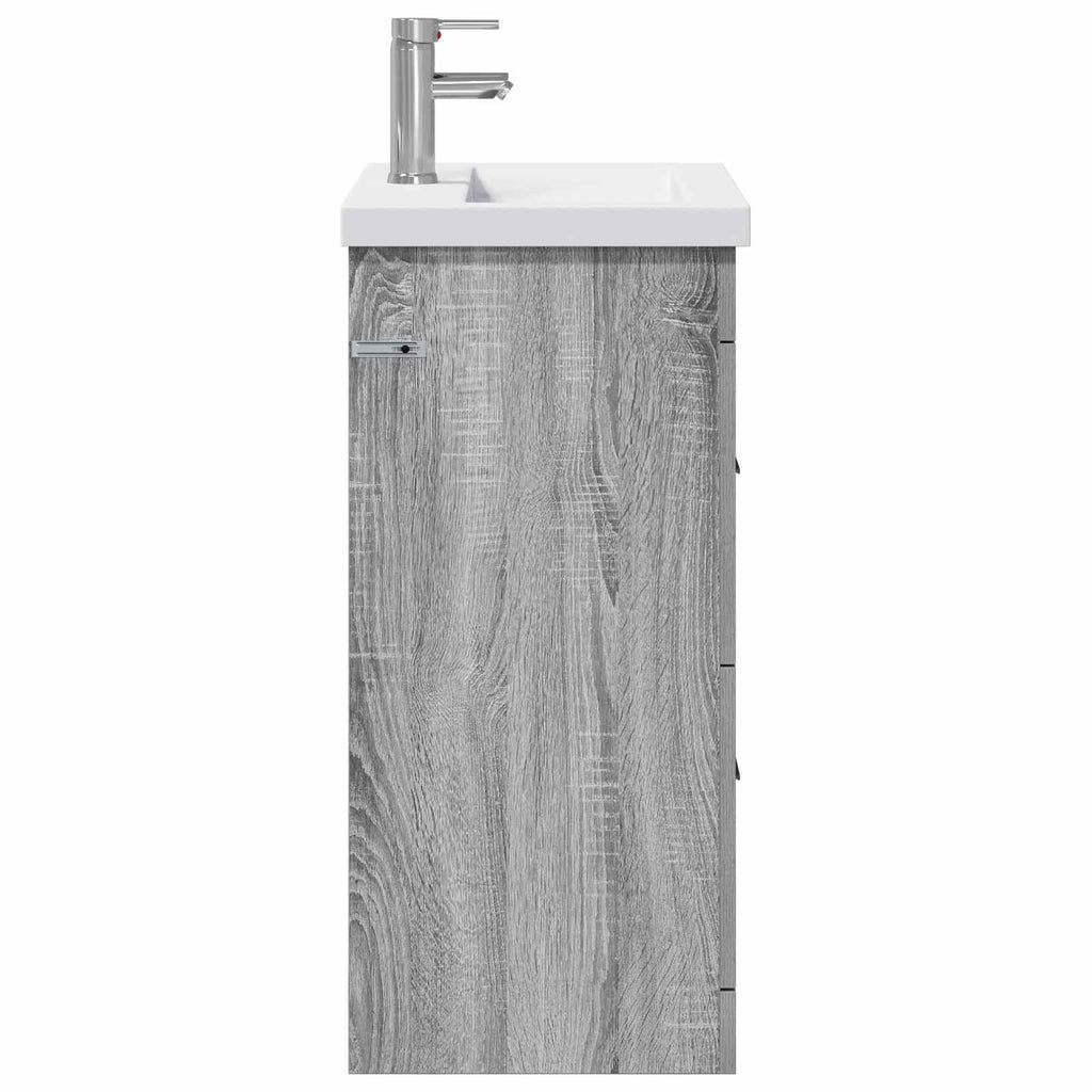 Badezimmermöbel-Set Grau Sonoma 61 x 40 x 84,5 cm Holzwerkstoff