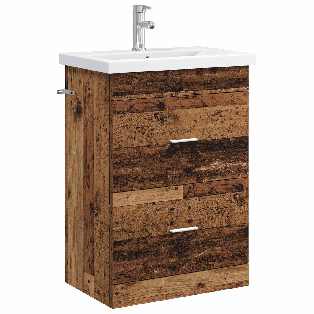 Badezimmermöbel-Set Altholz 61 x 40 x 84,5 cm Holzwerkstoff