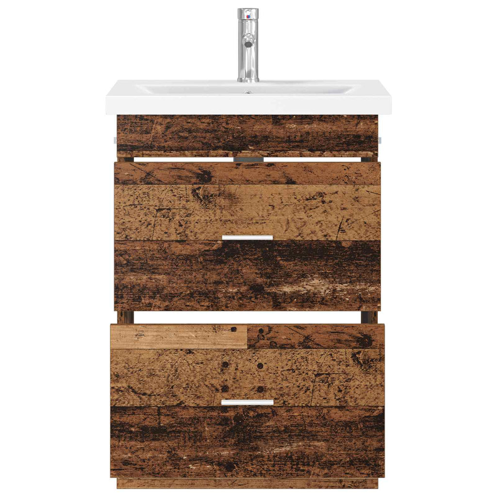 Badezimmermöbel-Set Altholz 61 x 40 x 84,5 cm Holzwerkstoff