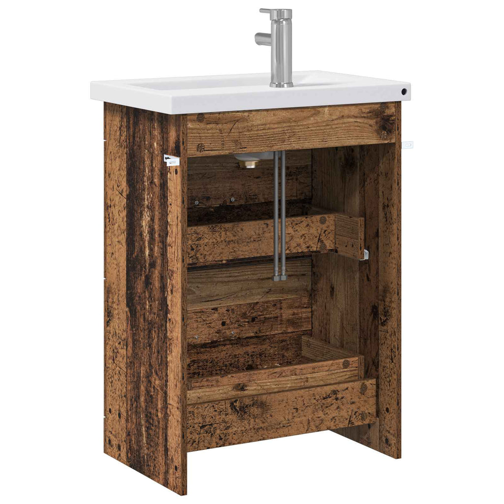Badezimmermöbel-Set Altholz 61 x 40 x 84,5 cm Holzwerkstoff
