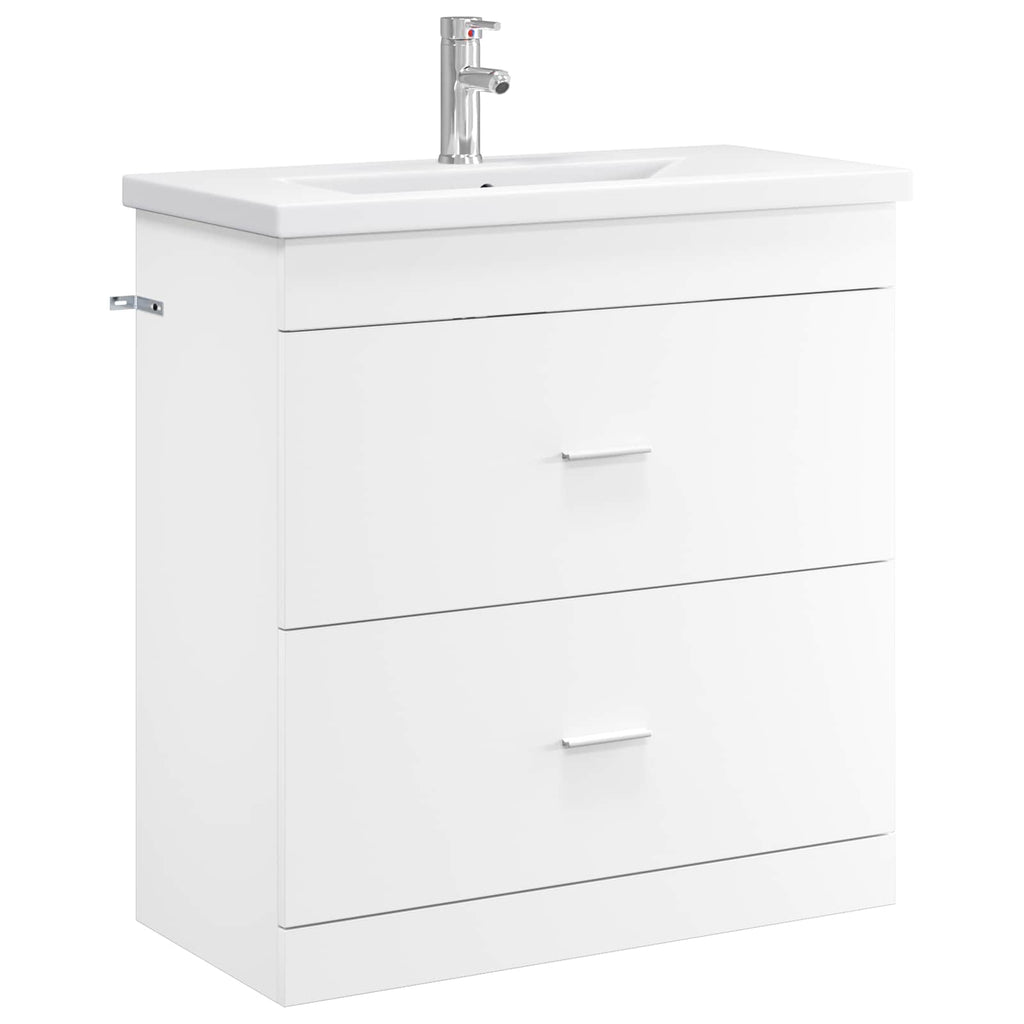 Badezimmermöbel-Set Weiß 81 x 40 x 84,5 cm Holzwerkstoff