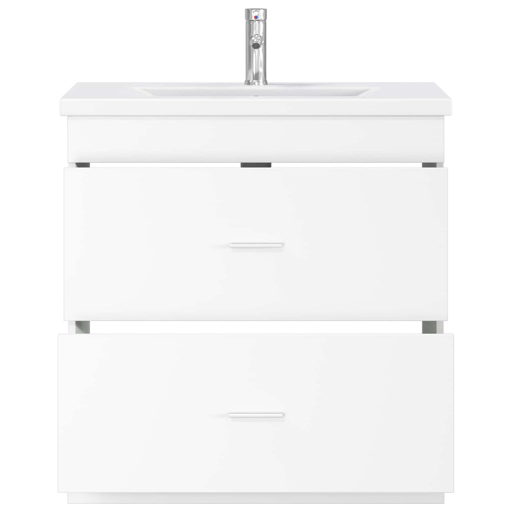 Badezimmermöbel-Set Weiß 81 x 40 x 84,5 cm Holzwerkstoff