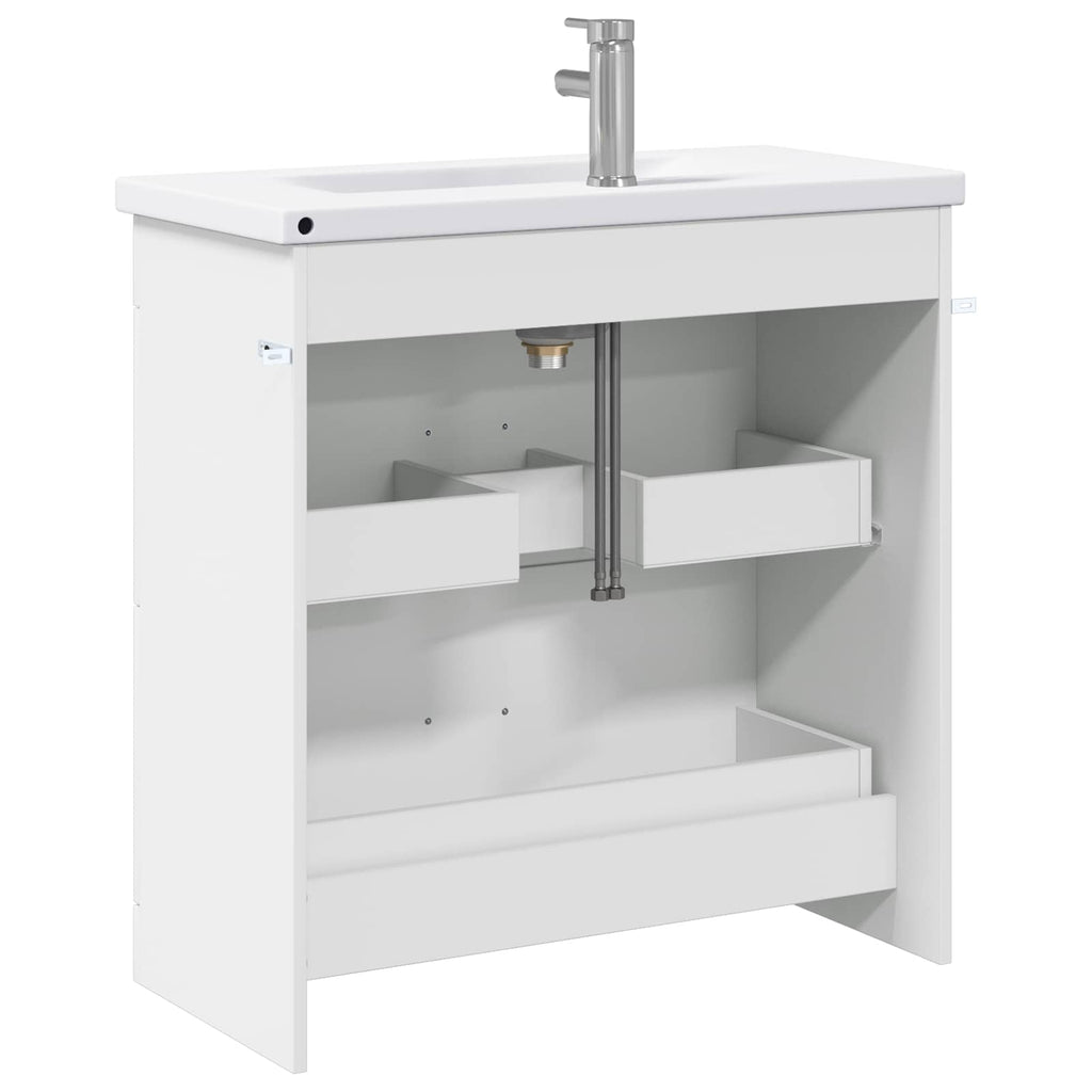 Badezimmermöbel-Set Weiß 81 x 40 x 84,5 cm Holzwerkstoff