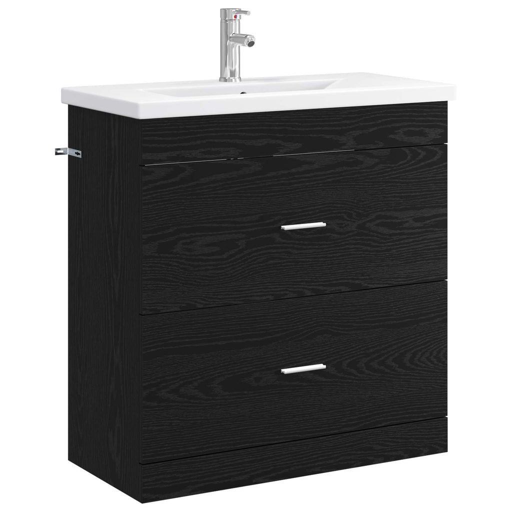 Badezimmermöbel-Set Schwarze Eiche 81 x 40 x 84,5 cm