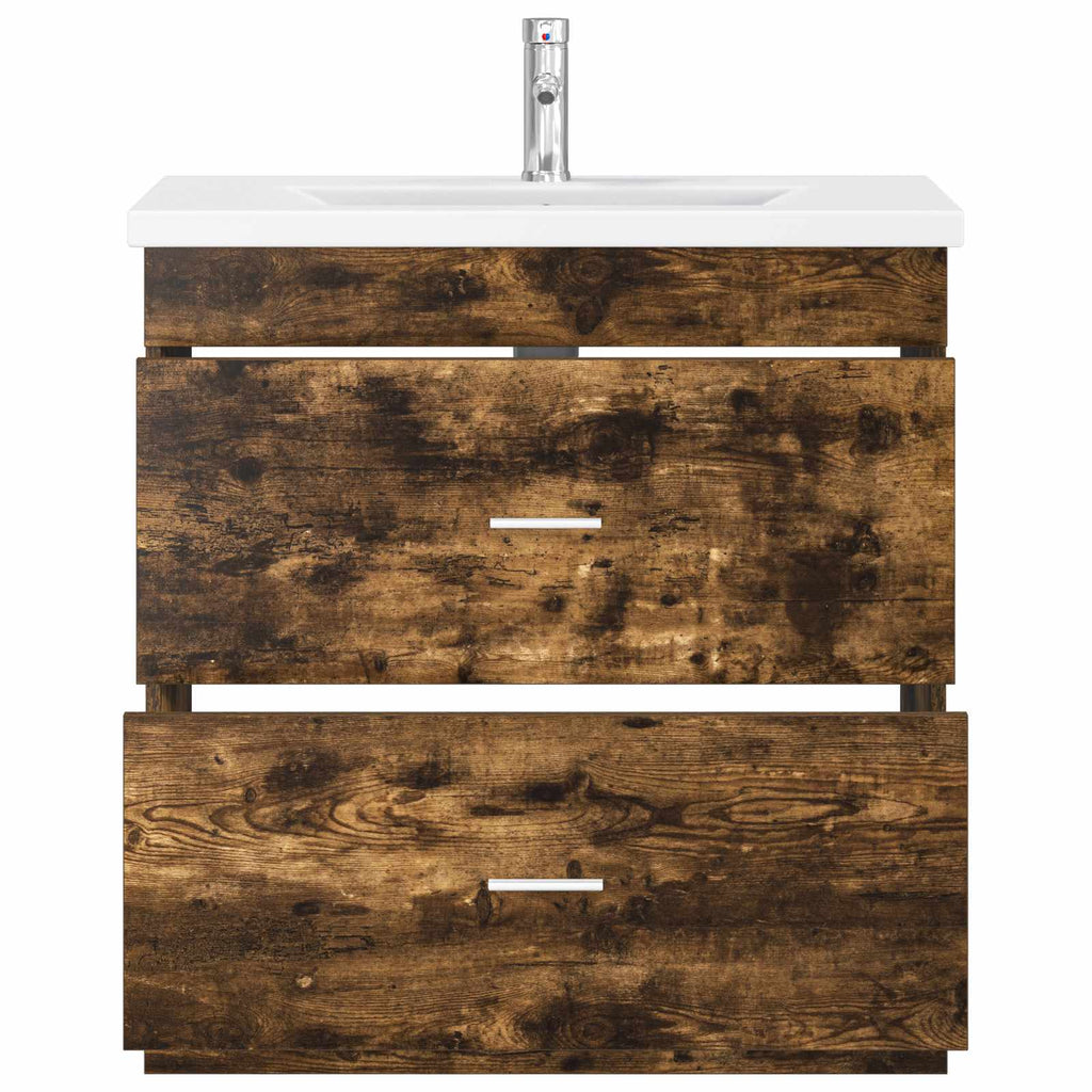 Badezimmermöbel-Set Geräucherte Eiche 81 x 40 x 84,5 cm