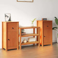 Sideboard 2 pcs Wachsbraun 39 x 34,5 x 80 cm