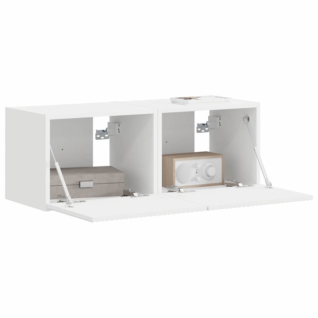TV-Wandschrank 2 pcs Weiß 39 x 31 x 29,5 cm Holzwerkstoff