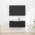 TV-Wandschrank 2 pcs Schwarz 39 x 31 x 29,5 cm Holzwerkstoff