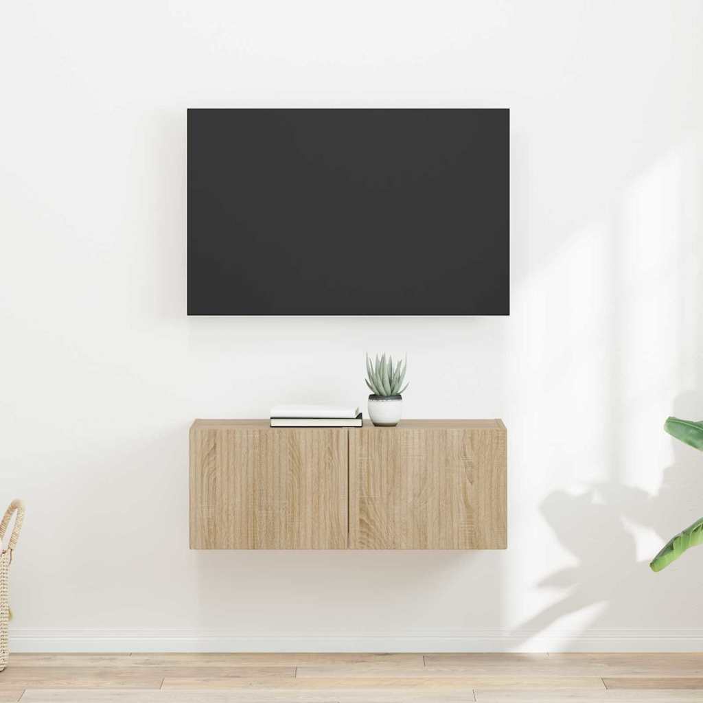 TV-Wandschrank 2 pcs Sonoma 39 x 31 x 29,5 cm Holzwerkstoff