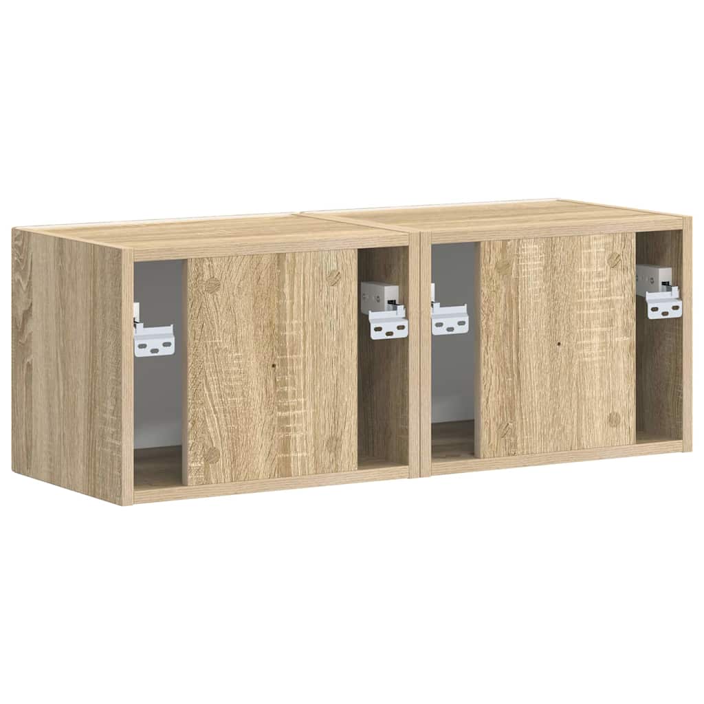 TV-Wandschrank 2 pcs Sonoma 39 x 31 x 29,5 cm Holzwerkstoff