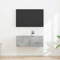 TV-Wandschrank 2 pcs Beton 39 x 31 x 29,5 cm Holzwerkstoff