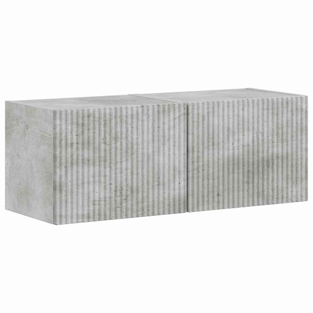 TV-Wandschrank 2 pcs Beton 39 x 31 x 29,5 cm Holzwerkstoff