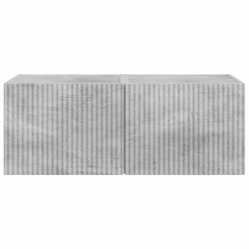 TV-Wandschrank 2 pcs Beton 39 x 31 x 29,5 cm Holzwerkstoff
