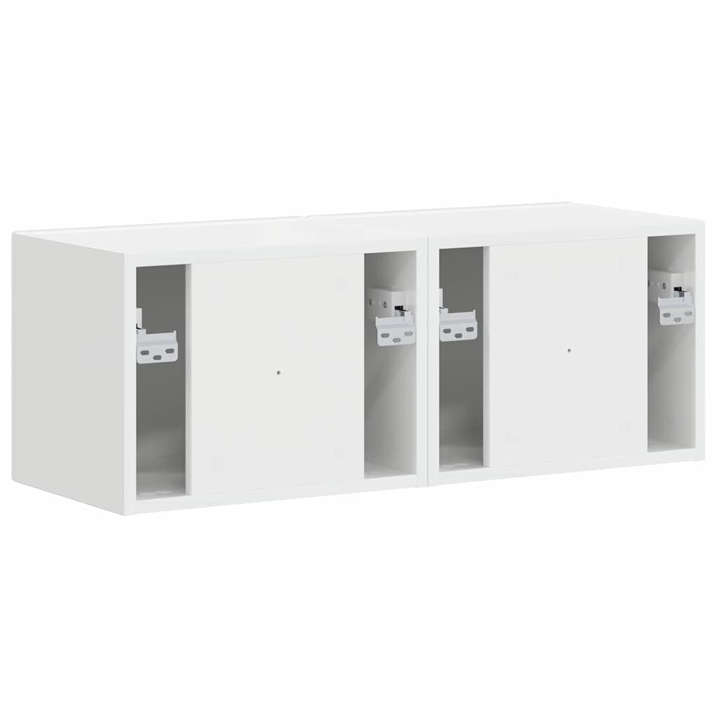 TV-Wandschrank 2 pcs Glänzend Weiß 39 x 31 x 29,5 cm