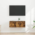 TV-Wandschrank 2 pcs Geräucherte Eiche 39 x 31 x 29,5 cm