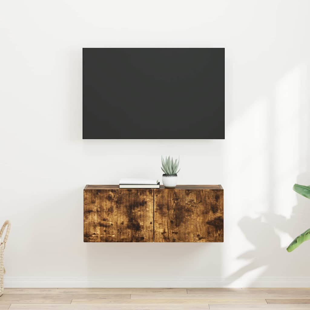 TV-Wandschrank 2 pcs Geräucherte Eiche 39 x 31 x 29,5 cm