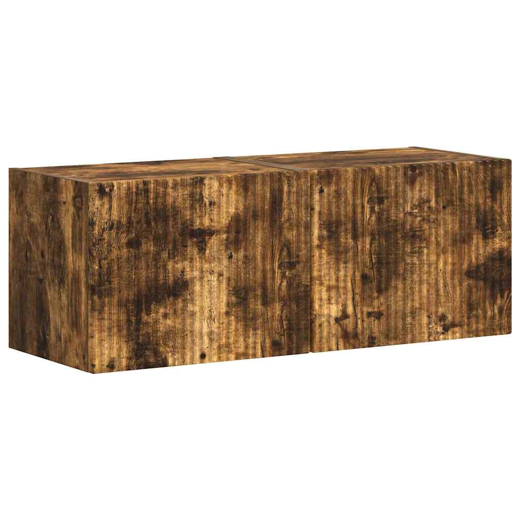 TV-Wandschrank 2 pcs Geräucherte Eiche 39 x 31 x 29,5 cm