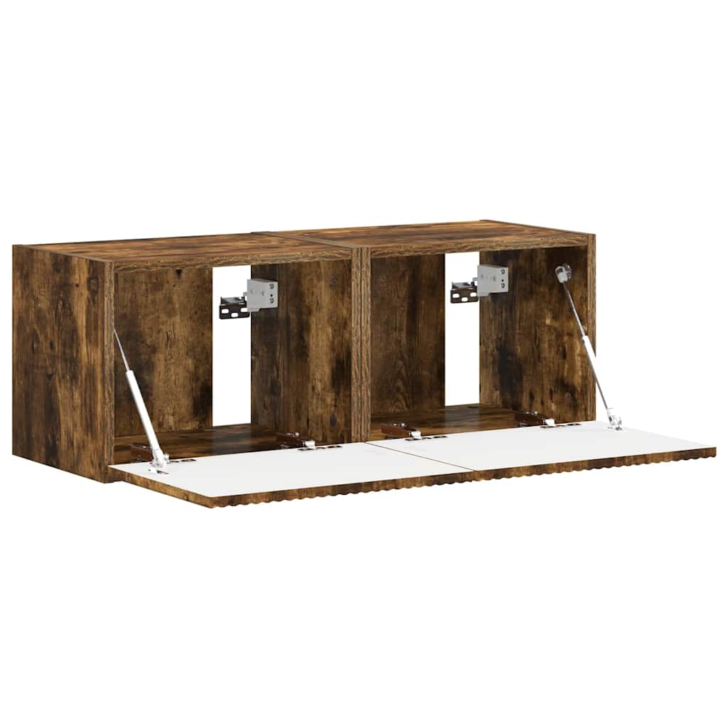 TV-Wandschrank 2 pcs Geräucherte Eiche 39 x 31 x 29,5 cm