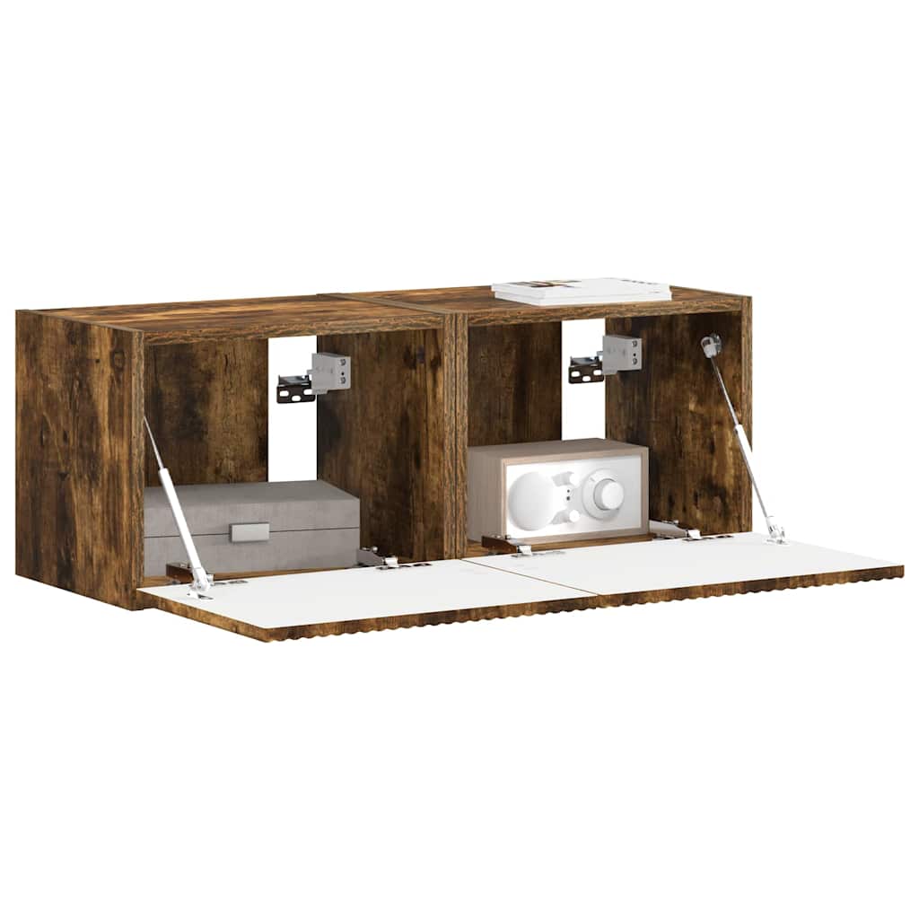 TV-Wandschrank 2 pcs Geräucherte Eiche 39 x 31 x 29,5 cm