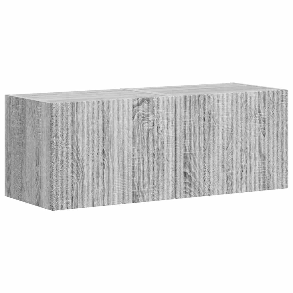 TV-Wandschrank 2 pcs Graues Sonoma 39 x 31 x 29,5 cm