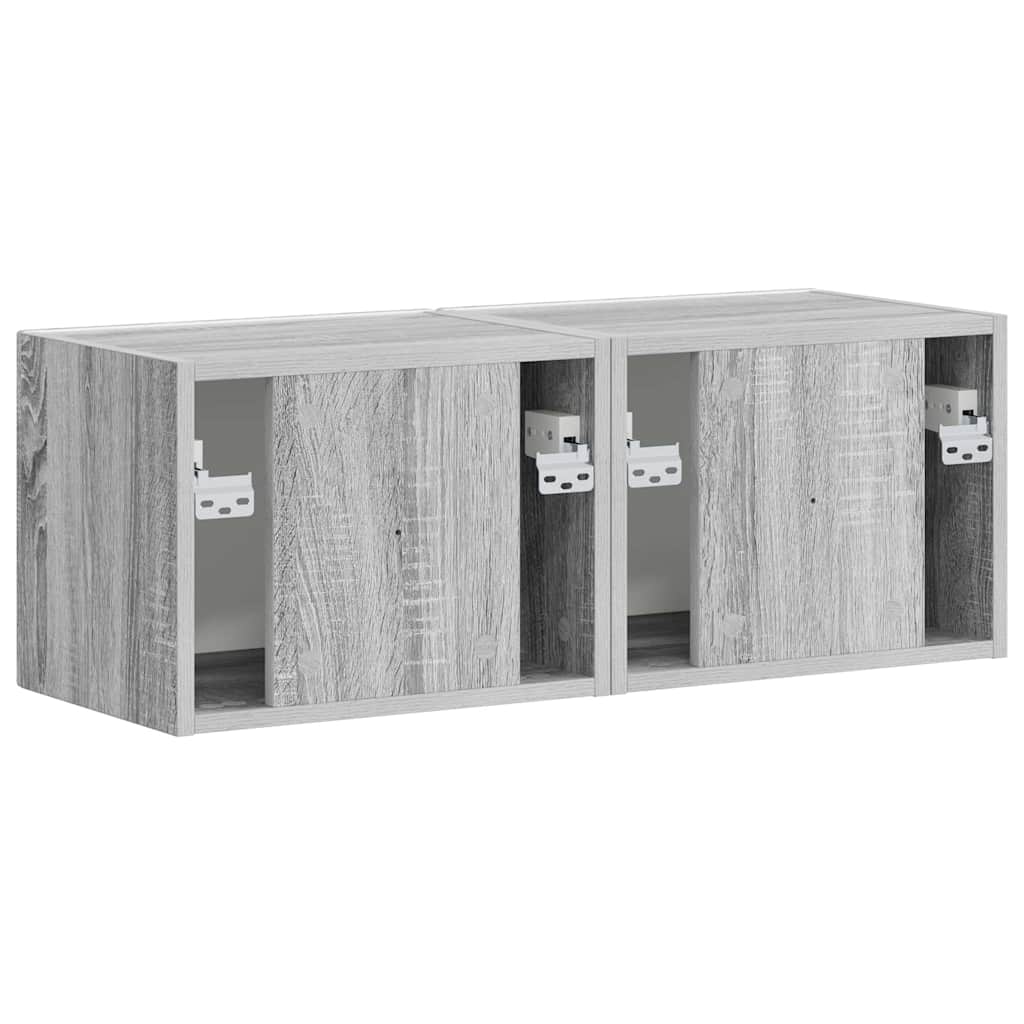 TV-Wandschrank 2 pcs Graues Sonoma 39 x 31 x 29,5 cm