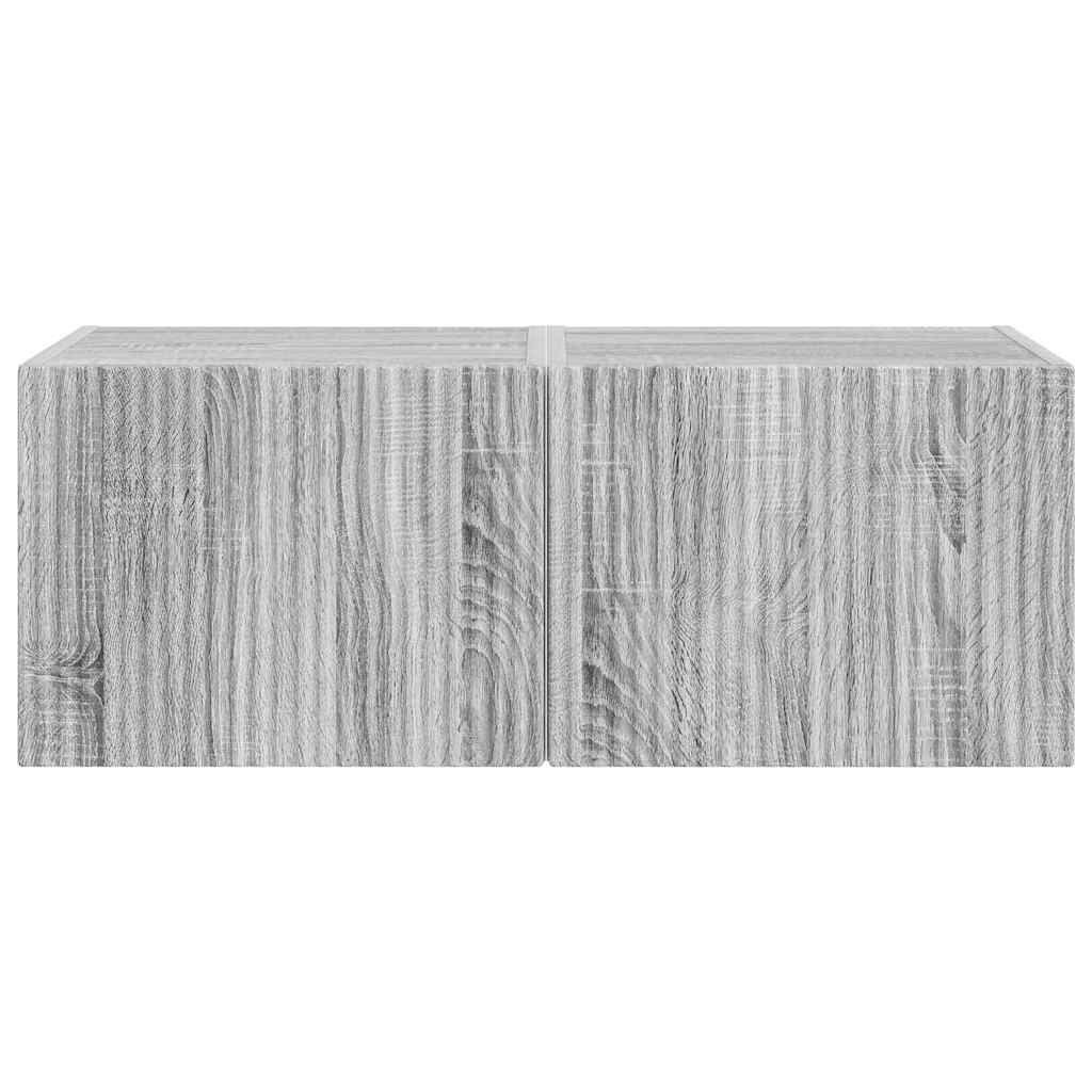 TV-Wandschrank 2 pcs Graues Sonoma 39 x 31 x 29,5 cm