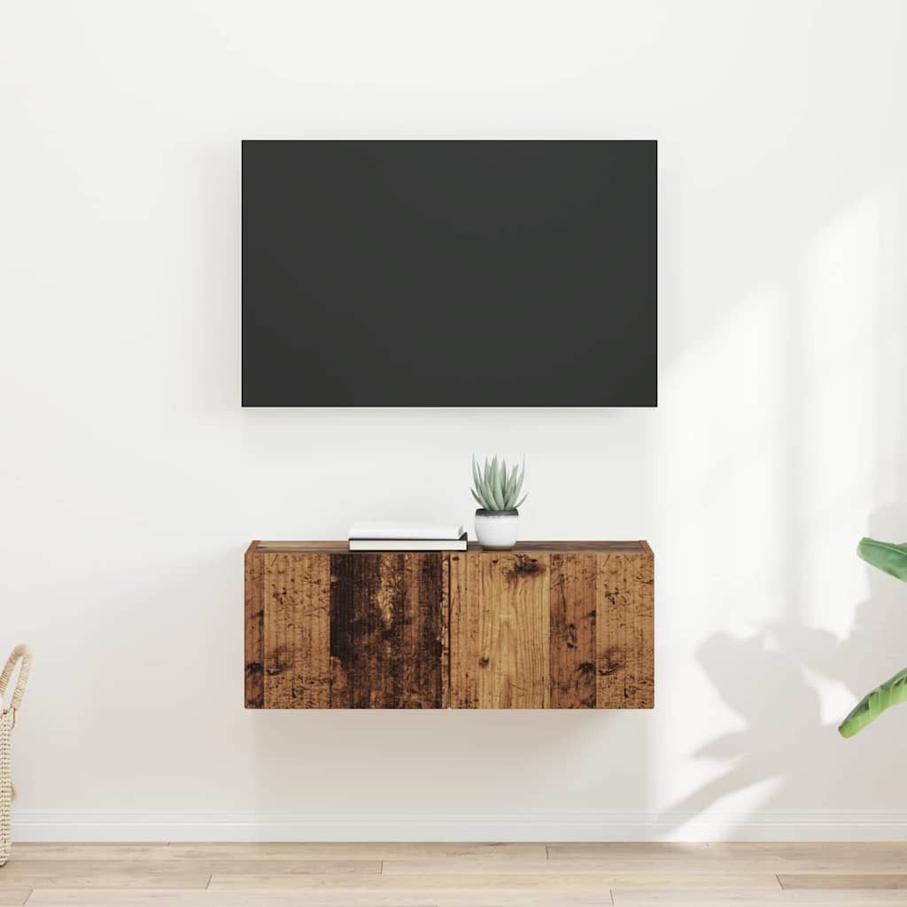 TV-Wandschrank 2 pcs Altholz 39 x 31 x 29,5 cm Holzwerkstoff