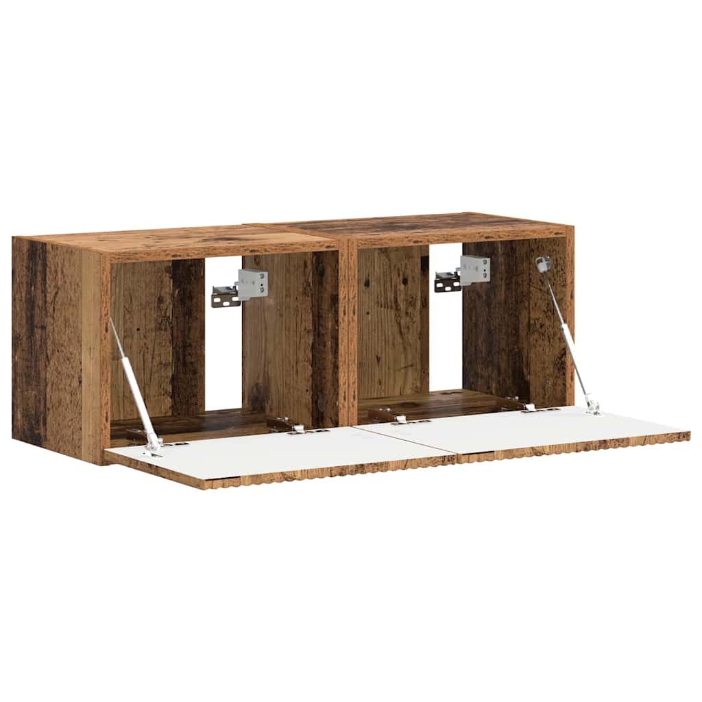 TV-Wandschrank 2 pcs Altholz 39 x 31 x 29,5 cm Holzwerkstoff