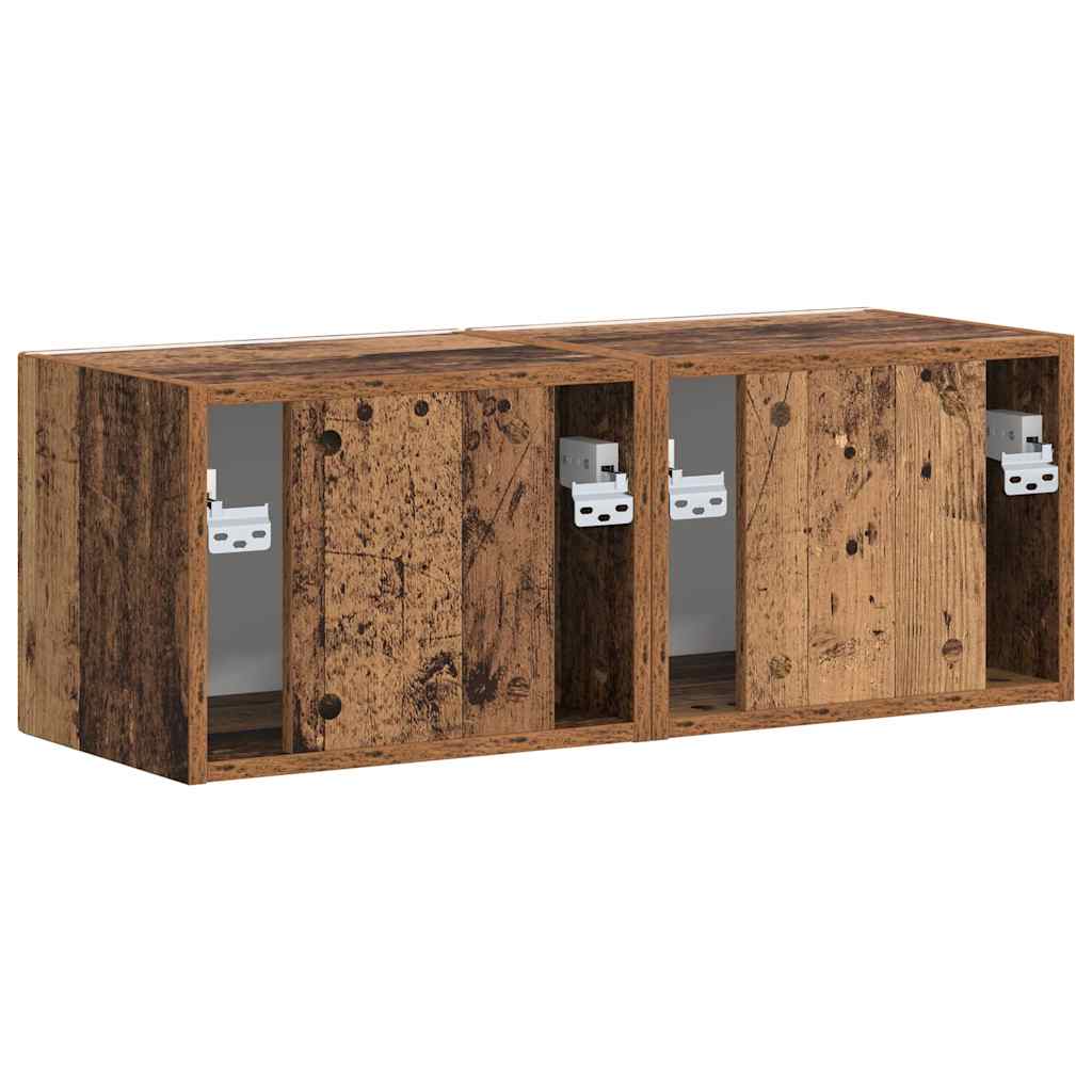 TV-Wandschrank 2 pcs Altholz 39 x 31 x 29,5 cm Holzwerkstoff
