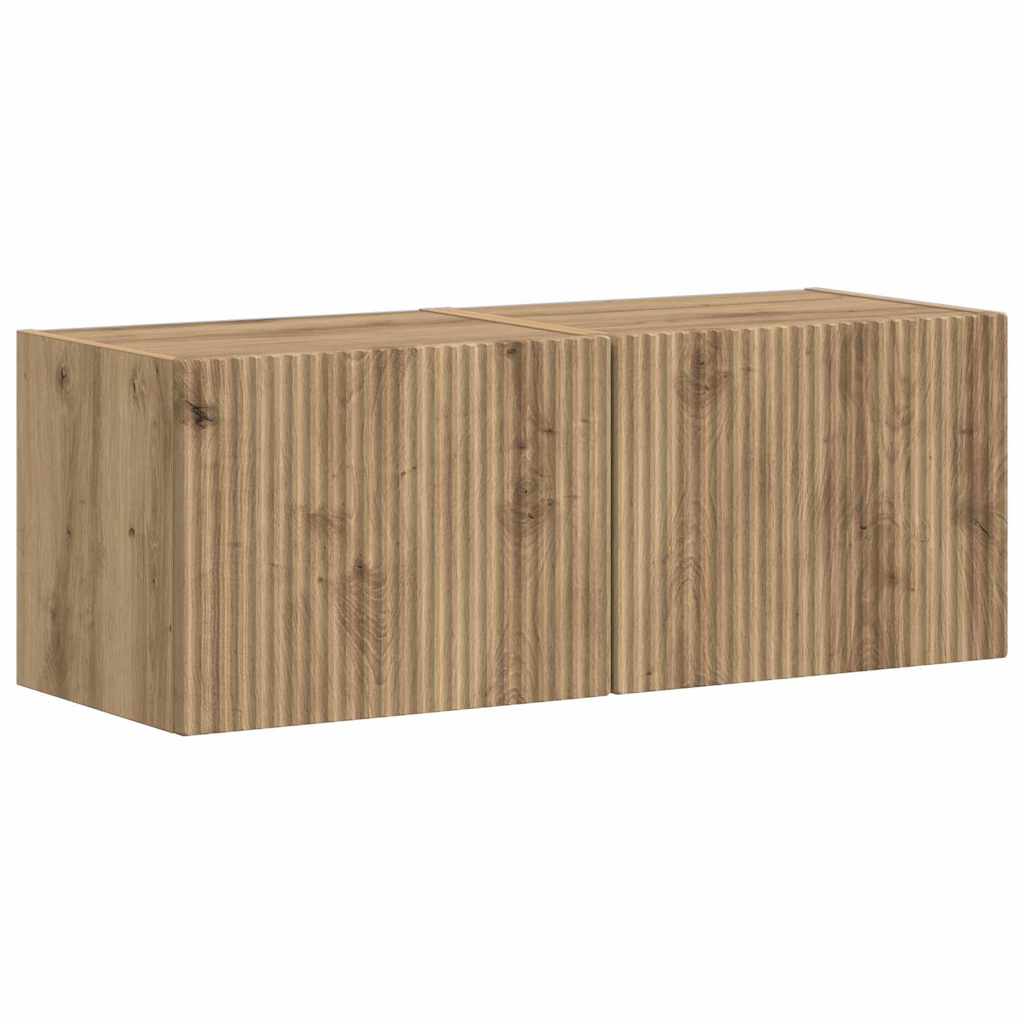TV-Wandschrank 2 pcs Kunsthandwerk Eiche 39 x 31 x 29,5 cm