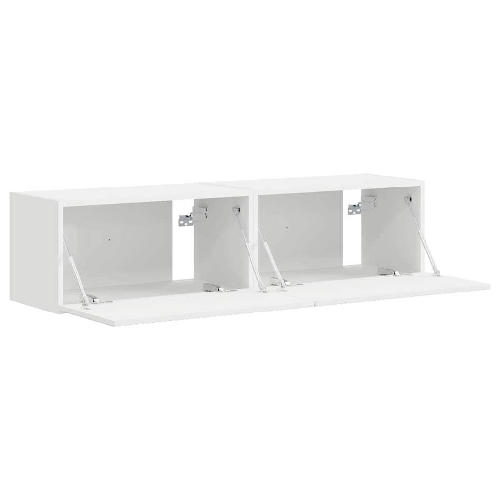 TV-Wandschrank 2 pcs Weiß 60 x 31 x 29,5 cm Holzwerkstoff