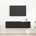 TV-Wandschrank 2 pcs Schwarz 60 x 31 x 29,5 cm Holzwerkstoff