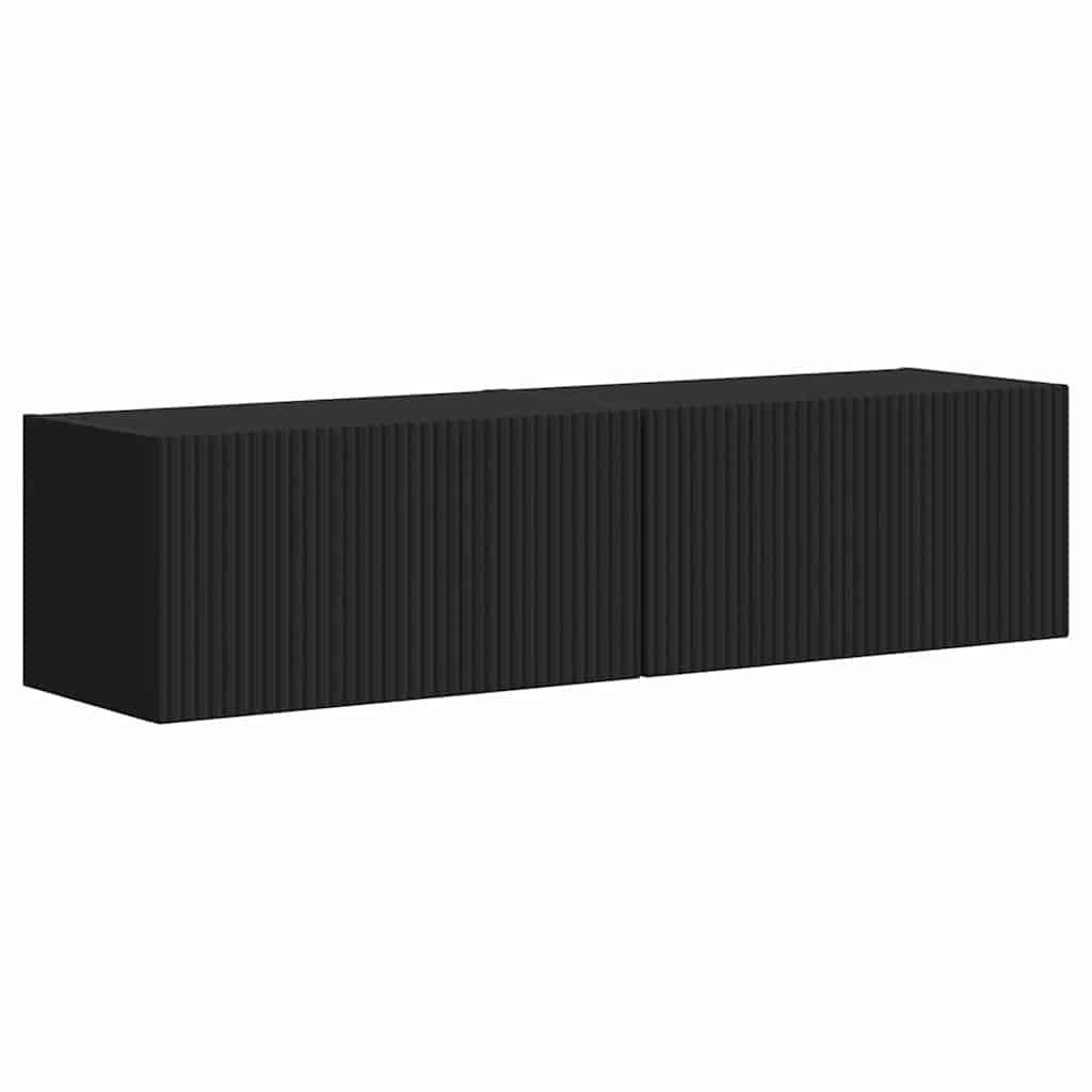 TV-Wandschrank 2 pcs Schwarz 60 x 31 x 29,5 cm Holzwerkstoff