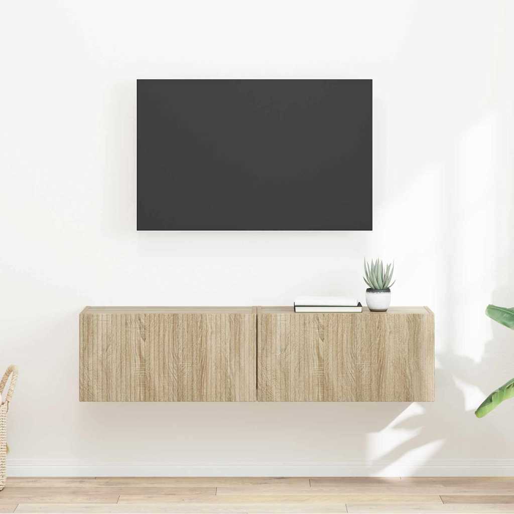 TV-Wandschrank 2 pcs Sonoma 60 x 31 x 29,5 cm Holzwerkstoff