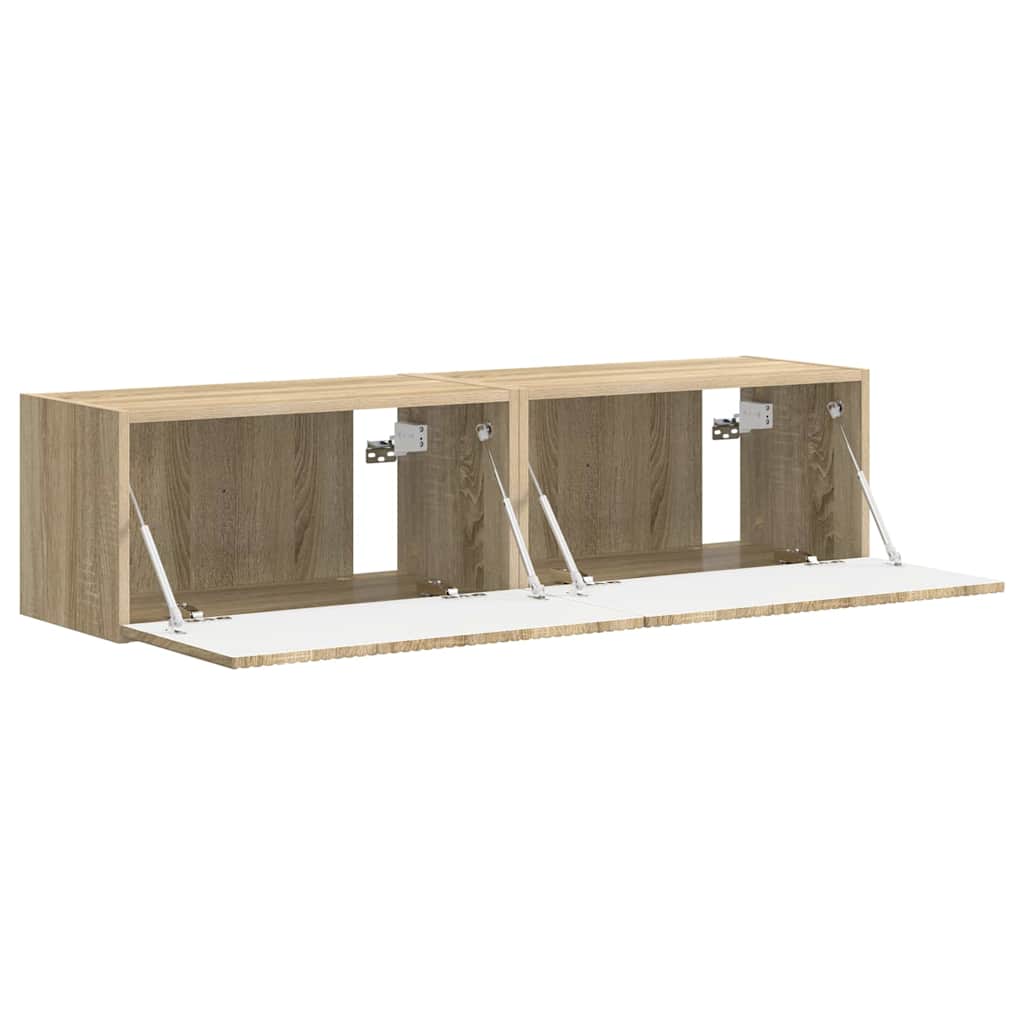 TV-Wandschrank 2 pcs Sonoma 60 x 31 x 29,5 cm Holzwerkstoff