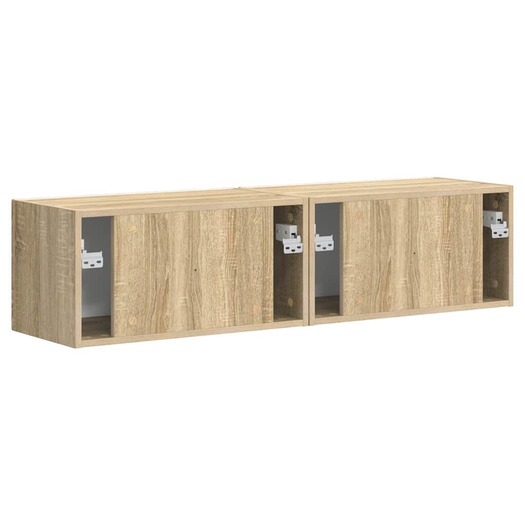 TV-Wandschrank 2 pcs Sonoma 60 x 31 x 29,5 cm Holzwerkstoff