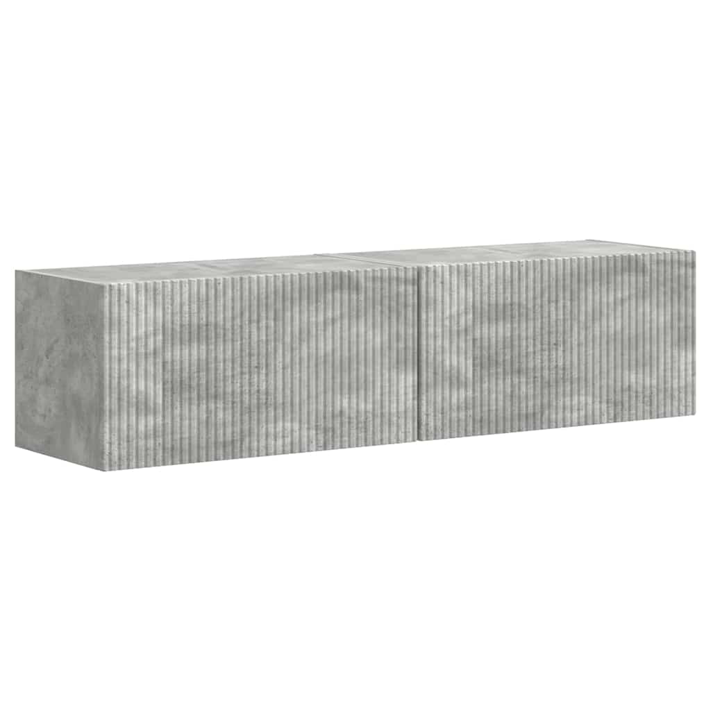 TV-Wandschrank 2 pcs Beton 60 x 31 x 29,5 cm Holzwerkstoff