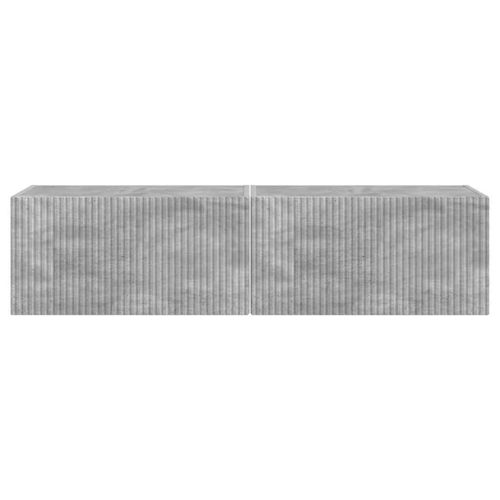 TV-Wandschrank 2 pcs Beton 60 x 31 x 29,5 cm Holzwerkstoff
