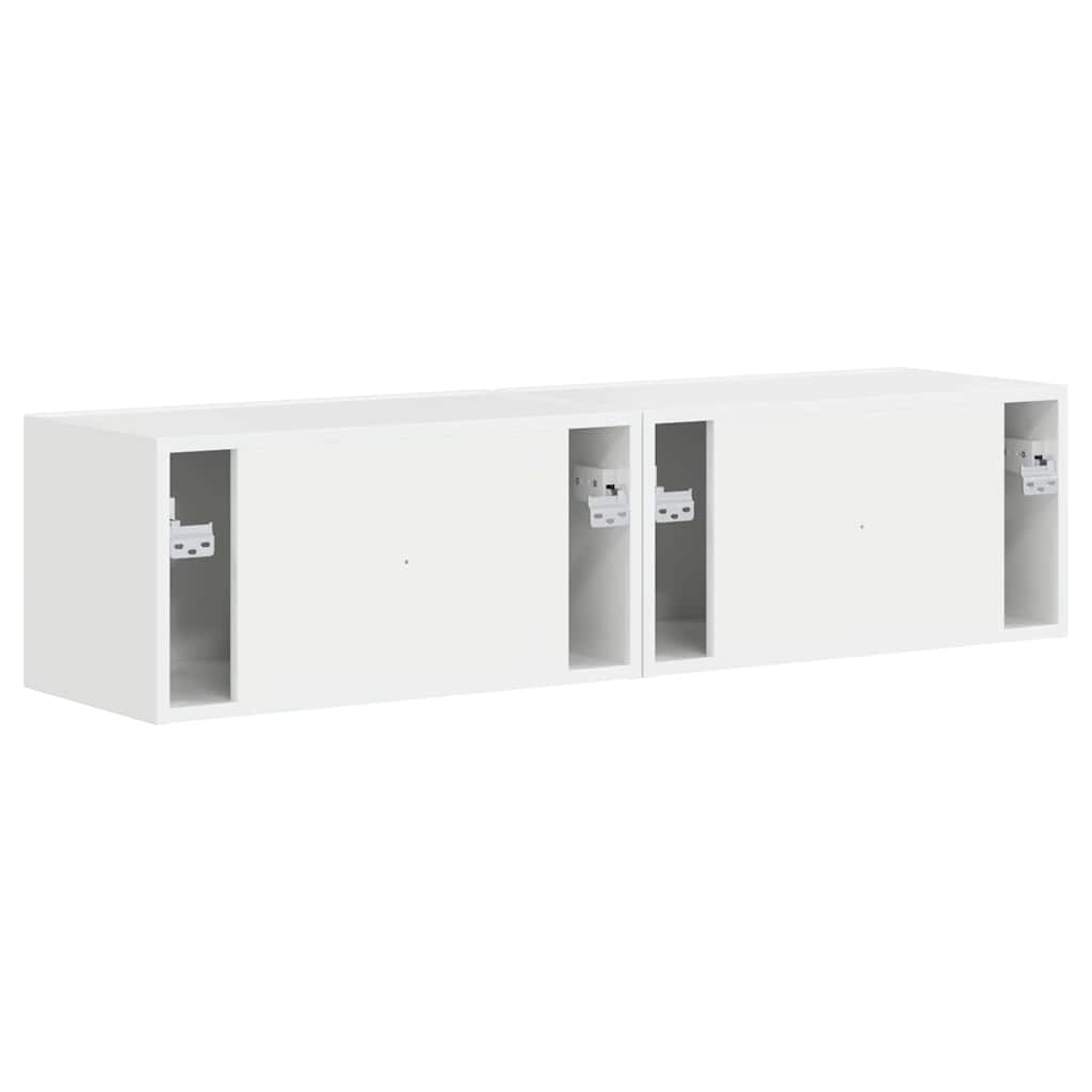 TV-Wandschrank 2 pcs Glänzend Weiß 60 x 31 x 29,5 cm