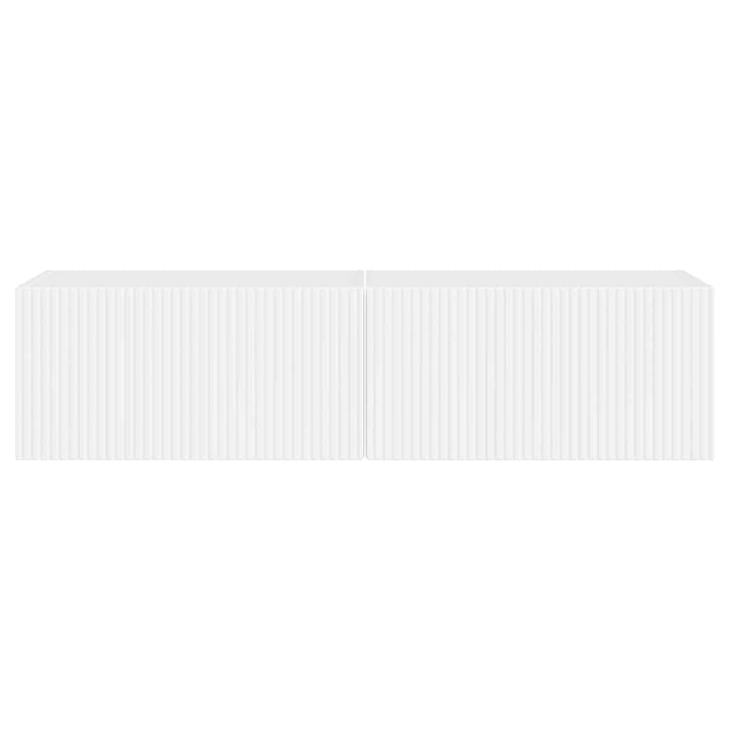 TV-Wandschrank 2 pcs Glänzend Weiß 60 x 31 x 29,5 cm