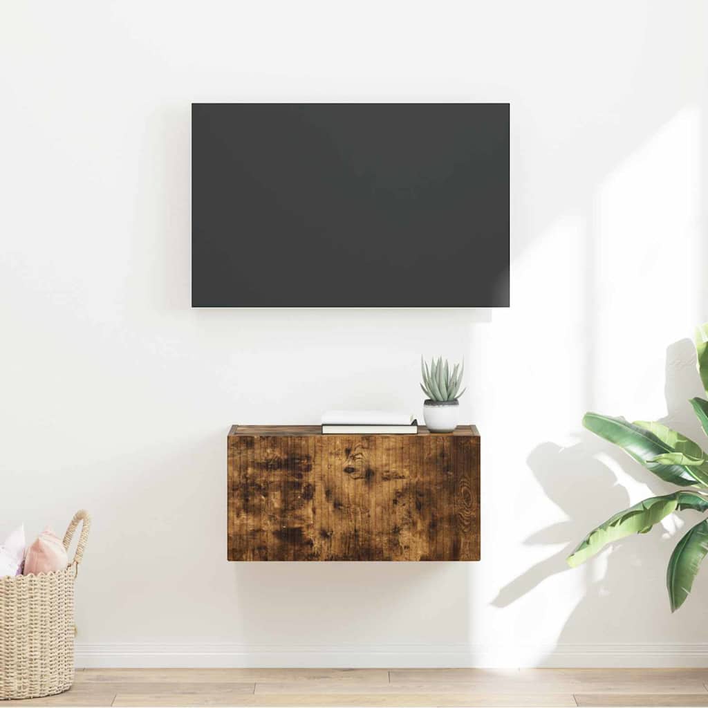 TV-Wandschrank Wandmontiert Geräucherte Eiche 60 x 31 x 29,5 cm