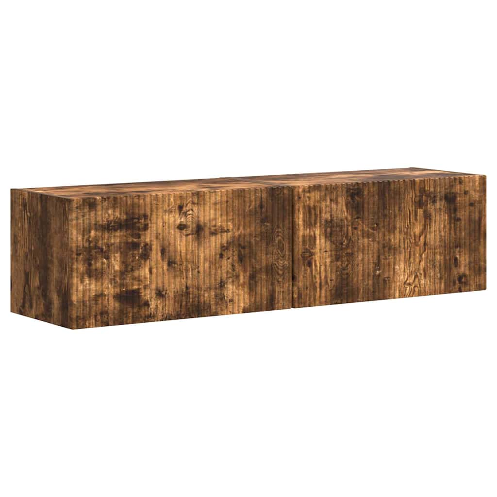 TV-Wandschrank 2 pcs Geräucherte Eiche 60 x 31 x 29,5 cm