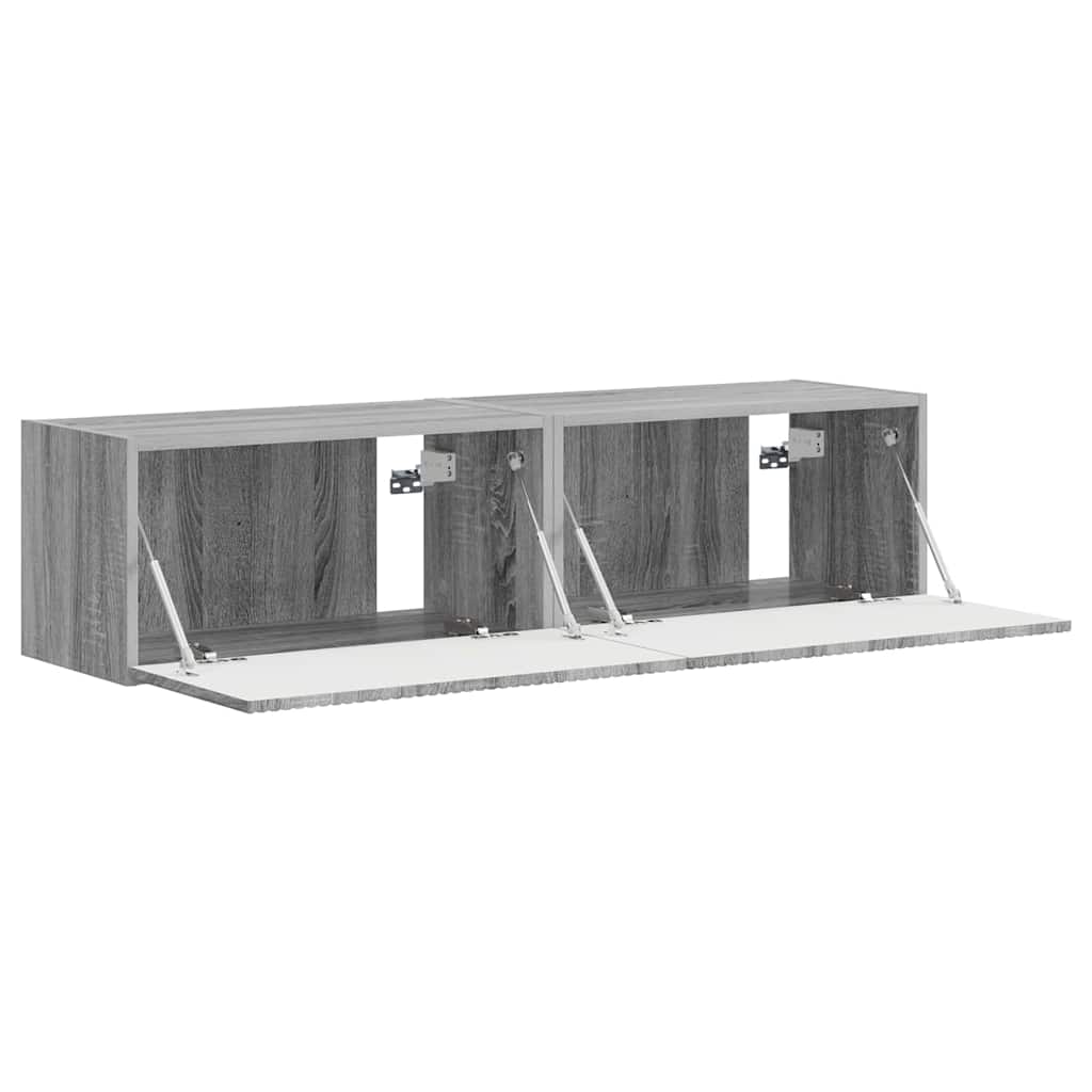 TV-Wandschrank 2 pcs Graues Sonoma 60 x 31 x 29,5 cm