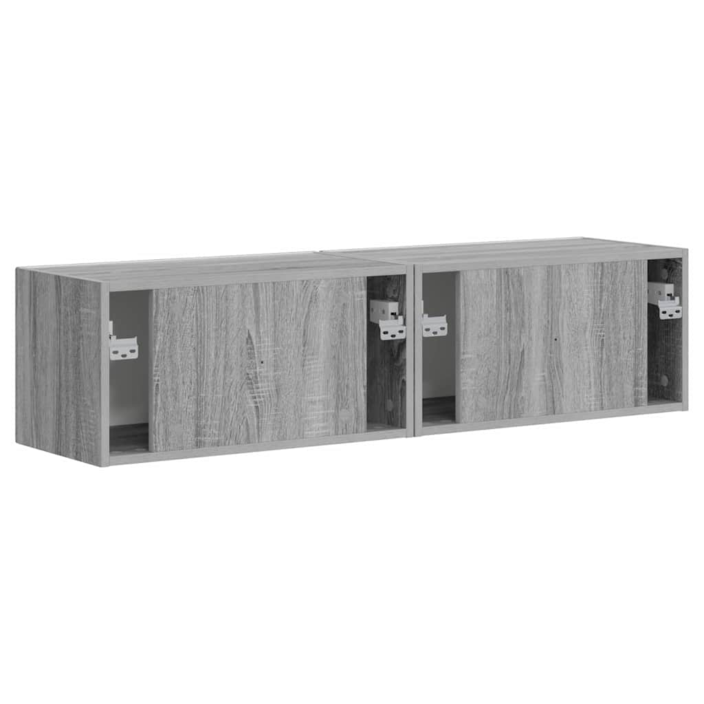 TV-Wandschrank 2 pcs Graues Sonoma 60 x 31 x 29,5 cm